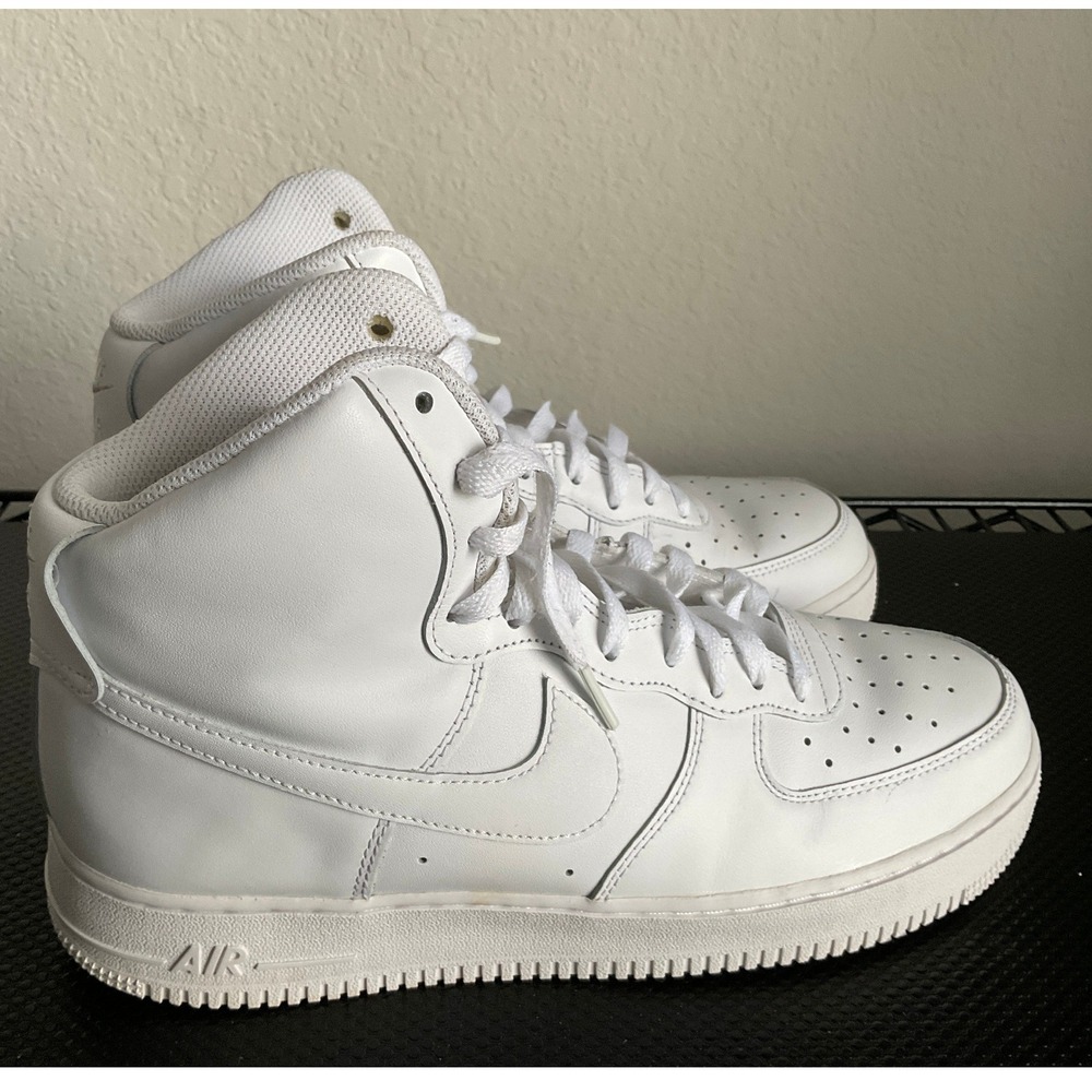 Nike Air Force 1 High 07 Triple White Mens Sneakers CW2290-111 Size 11 - Picture 10 of 12